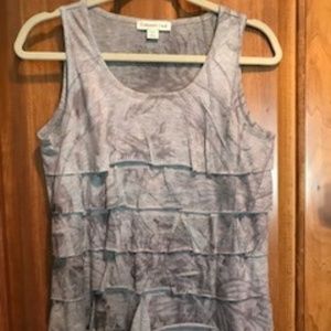 Coldwater Creek tiered front tank XS/4